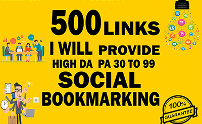 我将在高DAPA网站上做500个社交书签反向链接